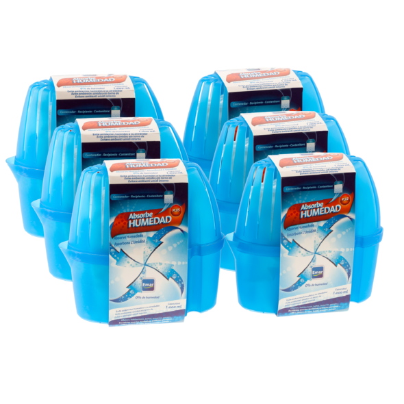 Oferta pack 6 unidades Anti-Humedad mas 12 recambios de 250 gramos.